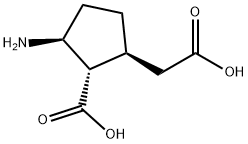 Cyclopentaneacetic acid, 3-amino-2-carboxy-, (1S,2S,3S)- (9CI) 结构式