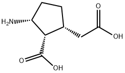 Cyclopentaneacetic acid, 3-amino-2-carboxy-, (1R,2S,3R)- (9CI) 结构式