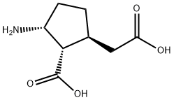 Cyclopentaneacetic acid, 3-amino-2-carboxy-, (1S,2S,3R)- (9CI) 结构式