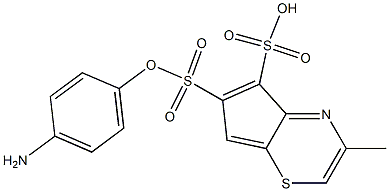 2-(4-Aminophenyl)-6-methyl-4,7-benzothiazoledisulfonic acid 结构式