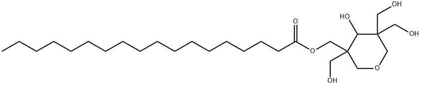 Octadecanoic acid [[tetrahydro-4-hydroxy-3,5,5-tris(hydroxymethyl)-2H-pyran]-3-yl]methyl ester 结构式