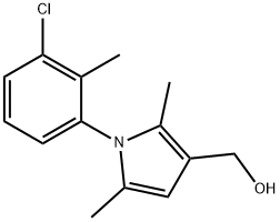 1-(3-CHLORO-2-METHYLPHENYL)-2,5-DIMETHYL-1H-PYRROLE-3-METHANOL 结构式
