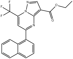 7-(三氟甲基)-5-(萘-3-基)吡唑并[1,5-A]嘧啶-3-羧酸乙酯 结构式