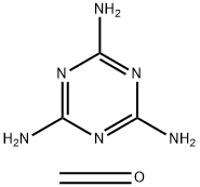 1,3,5-三嗪-2,4,6-三胺与甲醛和甲缩醛的聚合物 结构式