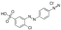 4-[(2-chloro-5-sulphophenyl)azo]benzenediazonium chloride 结构式