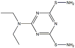 6-(diethylamino)-1,3,5-triazine-2,4-disulphenamide 结构式