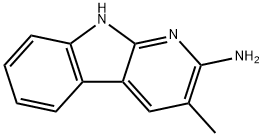2-氨基-3-甲基-9H-吡啶[2,3-b]吲哚 结构式