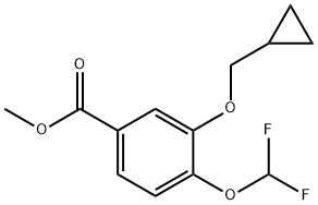 3-环丙基甲氧基-4-二氟甲氧基苯甲酸甲酯 结构式