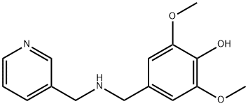 2,6-二甲氧基-4-{[(吡啶-3-甲基)氨基]甲基}苯酚 结构式