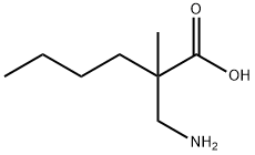 Hexanoic  acid,  2-(aminomethyl)-2-methyl- 结构式