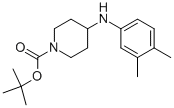 1-BOC-4-[(3,4-DIMETHYLPHENYL)AMINO]-PIPERIDINE 结构式