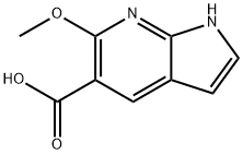 1H-Pyrrolo[2,3-b]pyridine-5-carboxylic acid, 6-Methoxy- 结构式
