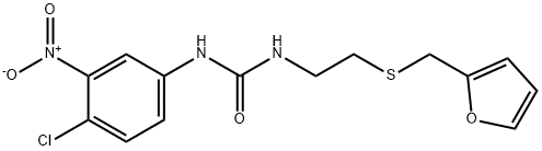 N-(4-CHLORO-3-NITROPHENYL)-N'-(2-[(2-FURYLMETHYL)THIO]ETHYL)UREA 结构式