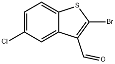 2-溴-5-氯-1-苯并噻吩-3-甲醛 结构式
