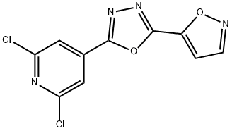 2,6-DICHLORO-4-[5-(1,2-OXAZOL-5-YL)-1,3,4-OXADIAZOL-2-YL]PYRIDINE 结构式