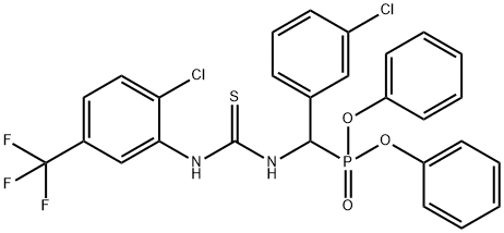 DIPHENYL [(3-CHLOROPHENYL)(([2-CHLORO-5-(TRIFLUOROMETHYL)ANILINO]CARBOTHIOYL)AMINO)METHYL]PHOSPHONATE 结构式