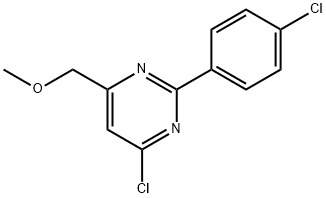 4-氯-2-(4-氯苯基)-6-(甲氧基甲基)嘧啶 结构式