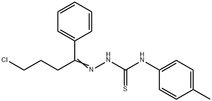N1-(4-METHYLPHENYL)-2-(4-CHLORO-1-PHENYLBUTYLIDENE)HYDRAZINE-1-CARBOTHIOAMIDE 结构式