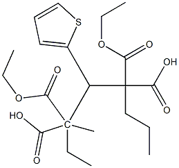 TETRAETHYL 2-(2-THIENYL)PROPANE-1,1,3,3-TETRACARBOXYLATE 结构式