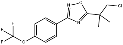 5-(2-CHLORO-1,1-DIMETHYLETHYL)-3-[4-(TRIFLUOROMETHOXY)PHENYL]-1,2,4-OXADIAZOLE 结构式