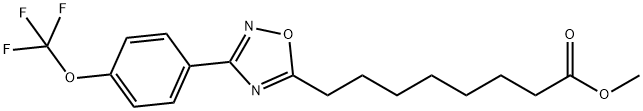 METHYL 8-[3-[4-(TRIFLUOROMETHOXY)PHENYL]-1,2,4-OXADIAZOL-5-YL]OCTANOATE 结构式