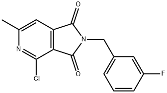 4-Chloro-2-(3-fluoroBenzyl)-6-methyl-1H-pyrrolo[3,4-c]pyridine-1,3(2H)-dione 结构式
