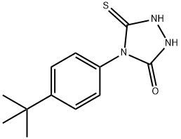 4-(4-(叔丁基)苯基)-5-硫氧基-1,2,4-三唑烷-3-酮 结构式