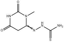 Hydrazinecarbothioamide, 2-(1,2,3,6-tetrahydro-3-methyl-2,6-dioxo-4-pyrimidinyl)- (9CI) 结构式