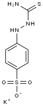 potassium p-[2-(aminothioxomethyl)hydrazino]benzenesulphonate 结构式