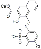 calcium 4-[(4-chloro-3-methyl-2-sulphonatophenyl)azo]-3-hydroxy-2-naphthoate 结构式
