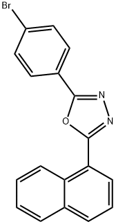 2-(4-溴苯基)-5-(1-萘基)-1,3,4-恶二唑 结构式