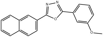 2-(3-methoxyphenyl)-5-(2-naphthyl)-1,3,4-oxadiazole 结构式