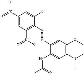 N-[2-[(2-bromo-4,6-dinitrophenyl)azo]-5-(dimethylamino)-4-methoxyphenyl]acetamide 结构式