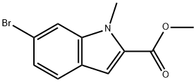 6-溴-1-甲基-1H-吲哚-2-甲酸甲酯 结构式