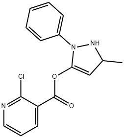 5-甲基-2-苯基-2,5-二氢-1H-吡唑-3-基-2-氯烟酸 结构式
