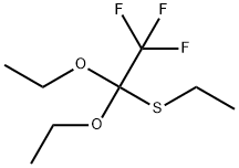 1,1-Diethoxy-2,2,2-trifluoro-1-(ethylthio)ethane 结构式