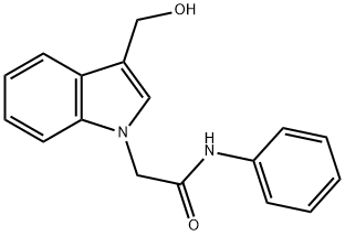 1H-INDOLE-1-ACETAMIDE, 3-(HYDROXYMETHYL)-N-PHENYL- 结构式