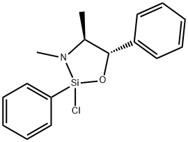 (4S,5S)-1,4-二甲基-2-2-氯-3-2,5-苯基-1-氧杂-3-氮杂-2-硅杂环戊烷 结构式