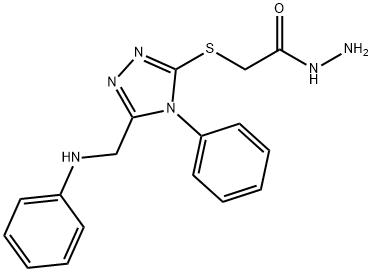 2-((4-苯基-5-((苯基氨基)甲基)-4H-1,2,4-三唑-3-基)硫代)乙酰肼 结构式