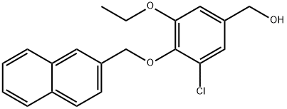 3-CHLORO-5-ETHOXY-4-(2-NAPHTHALENYLMETHOXY)-BENZENEMETHANOL 结构式