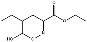 4H-1,2-Oxazine-3-carboxylicacid,5-ethyl-5,6-dihydro-6-hydroxy-,ethylester(9CI) 结构式