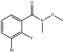 3-BroMo-2-fluoro-N-Methoxy-N-MethylbenzaMide 结构式