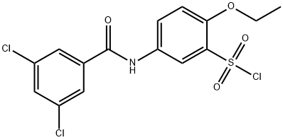 5-(3,5-DICHLORO-BENZOYLAMINO)-2-ETHOXY-BENZENESULFONYL CHLORIDE 结构式