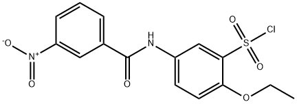 2-乙氧基-5-(3-硝基苯甲酰胺)苯磺酰氯 结构式