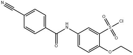 5-(4-氰基苯甲酰氨基)-2-乙氧基苯磺酰氯 结构式