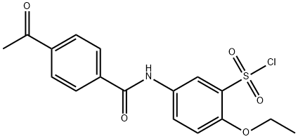 5-(4-ACETYL-BENZOYLAMINO)-2-ETHOXY-BENZENESULFONYL CHLORIDE 结构式