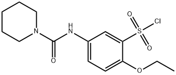 2-ETHOXY-5-[(PIPERIDINE-1-CARBONYL)-AMINO]-BENZENESULFONYL CHLORIDE 结构式