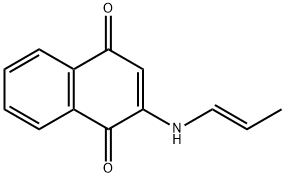 1,4-Naphthalenedione, 2-[(1E)-1-propenylamino]- (9CI) 结构式