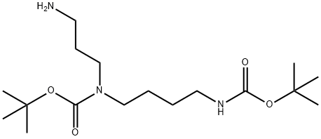 N1,N5-双-BOC-亚精胺 结构式