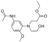 ethyl N-[5-(acetylamino)-2-methoxyphenyl]-N-(2-hydroxyethyl)-beta-alaninate 结构式